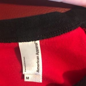 American Apparel baseball tee